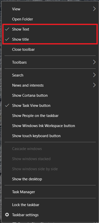 Windows Taskbar