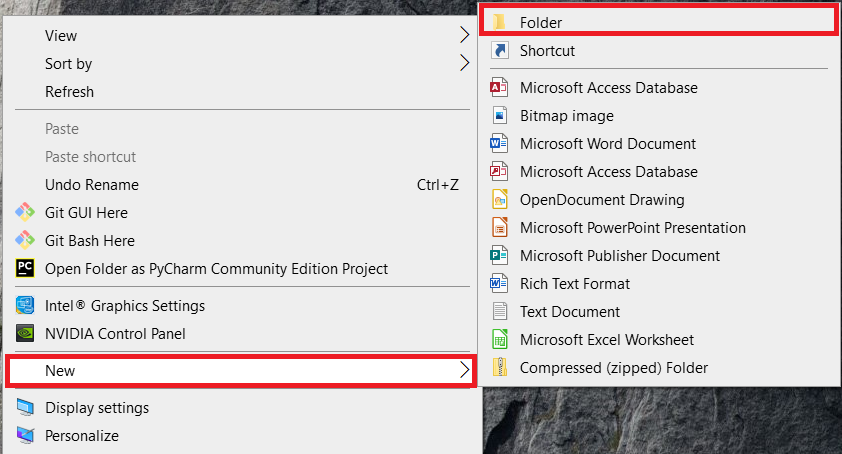 Windows Desktop Menu