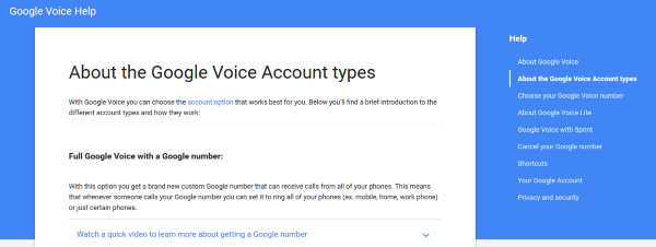 create google voice number