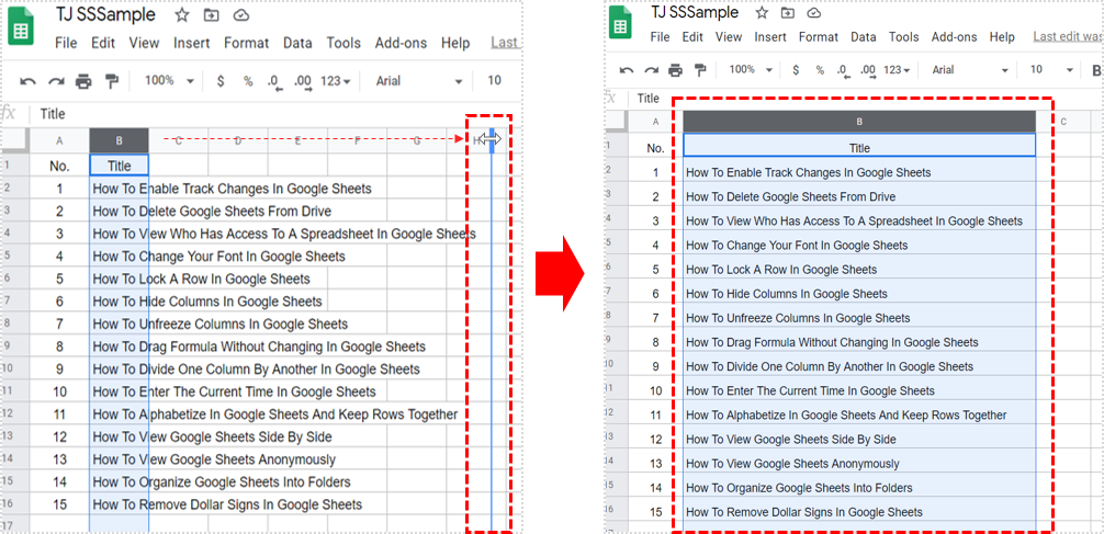 How To Change Column Width In Google Sheets