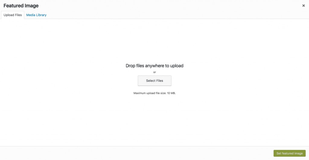 Featured image select