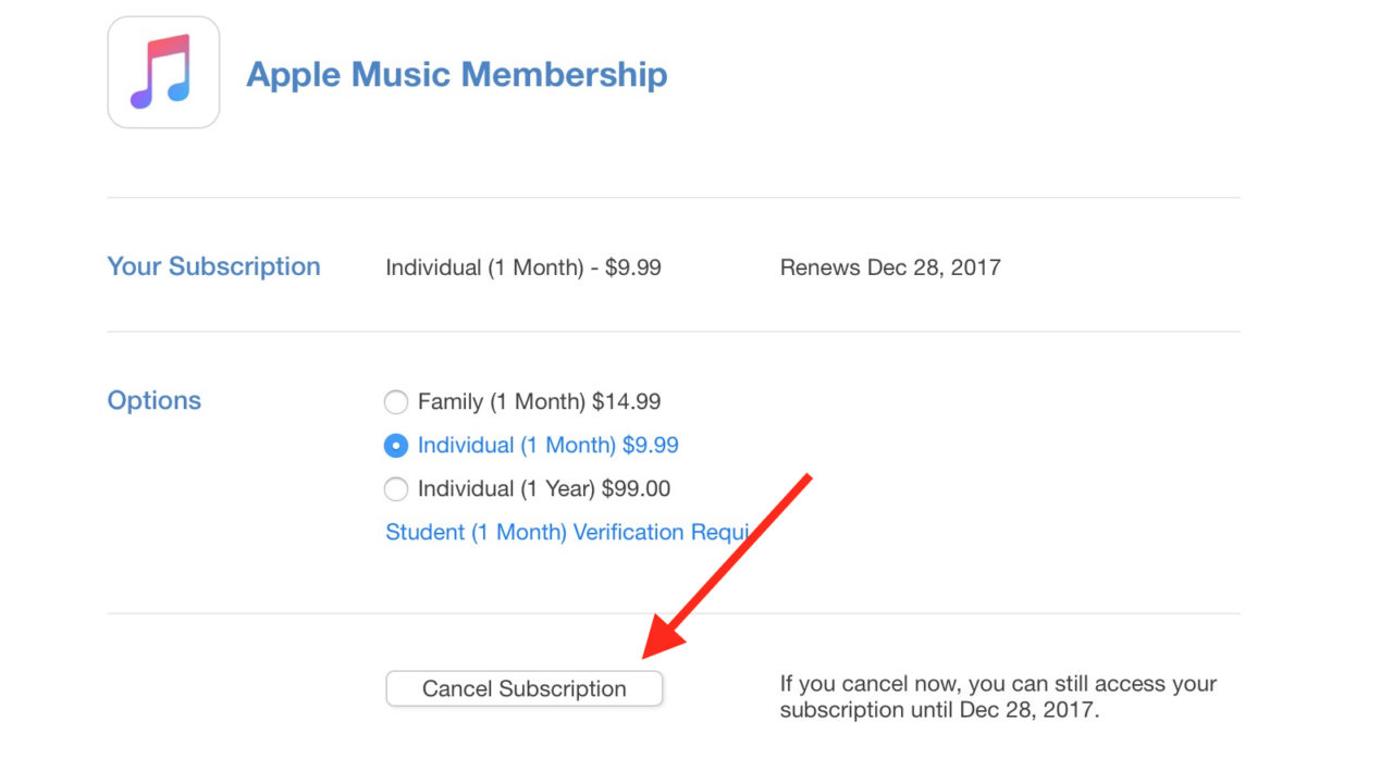 Itunes subscriptions view Can't view