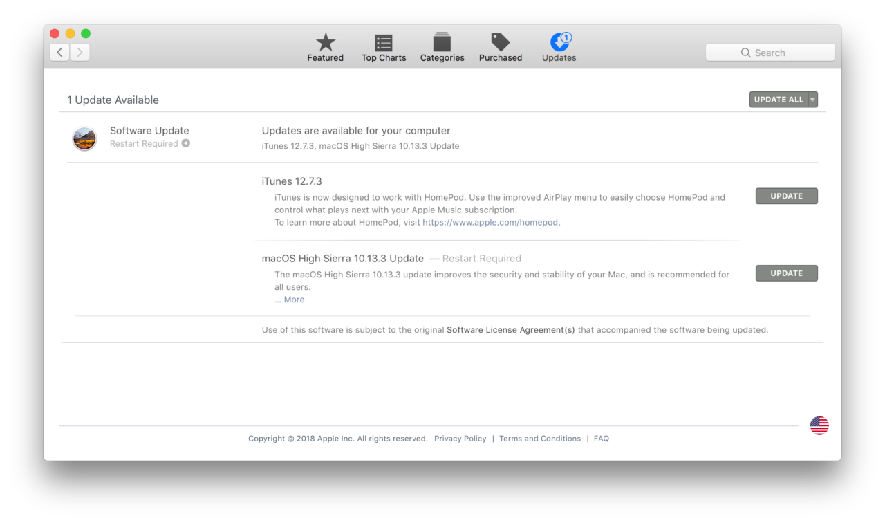 apple macbook software update