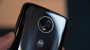 Moto E5 Plus rear logo