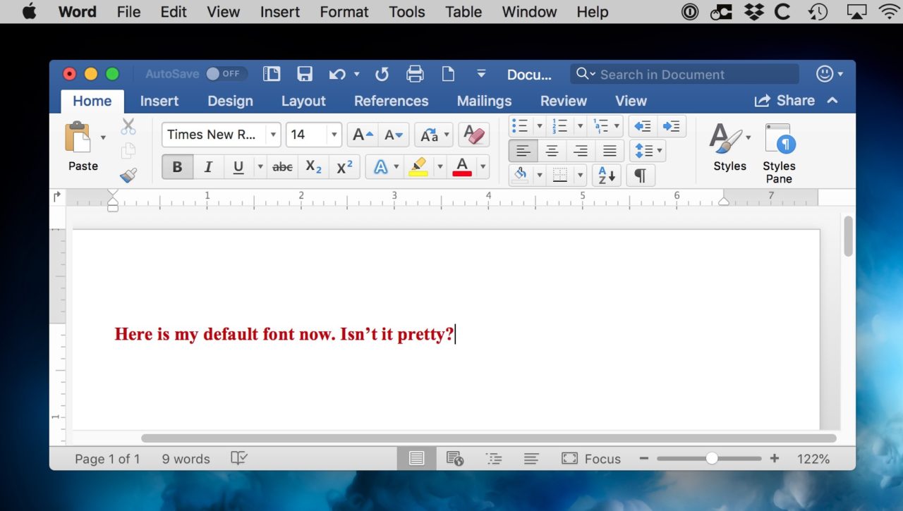 How to Change the Default Font in Microsoft Word for Mac