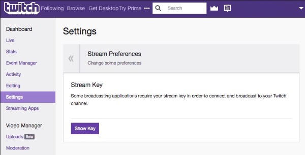 How To Get Your Stream Key For Twitch