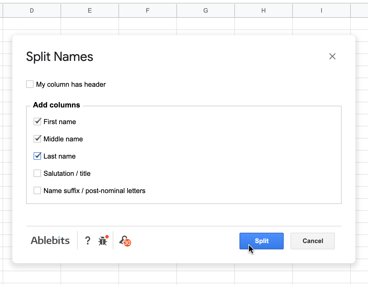 Two Ways to Separate First and Last Names in Google Sheets : Teton Science  Schools Helpdesk