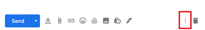 Gmail Email Creation More Menu