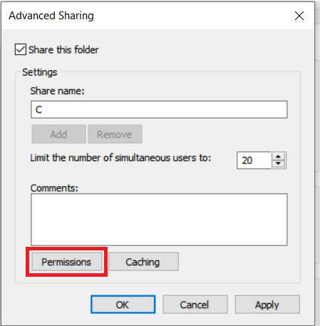 File Properties - Sharing 2