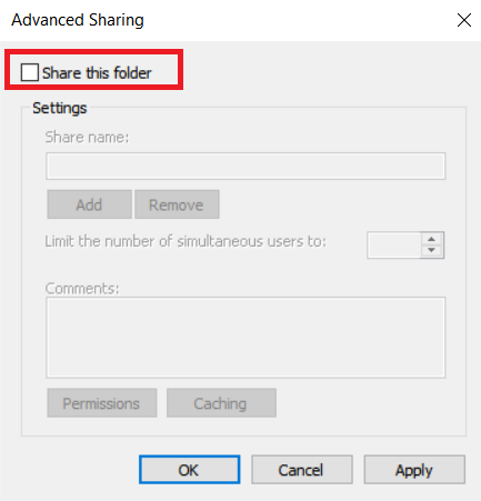 File Properties - Sharing