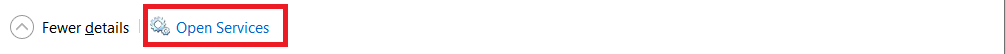 Task Manager Services Tab Menu