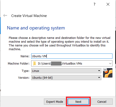VirtualBox Creation Wizard