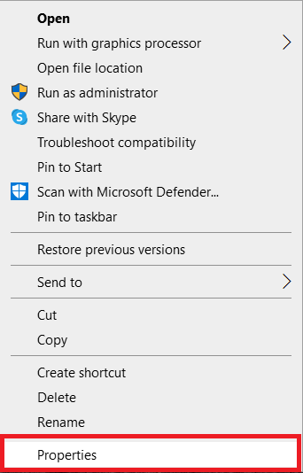 File menu