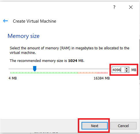 VirtualBox Creation Wizard 2