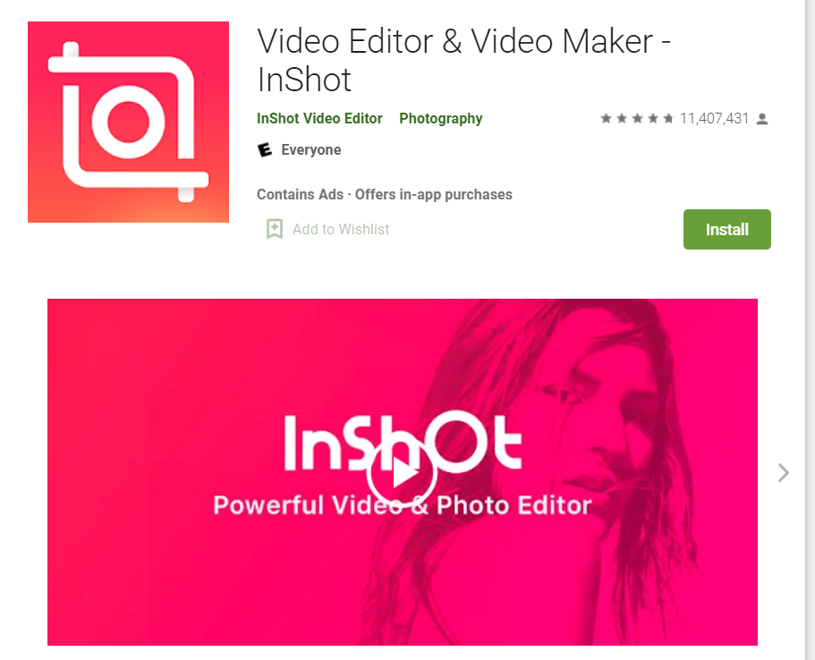 Google Play Store - InShot