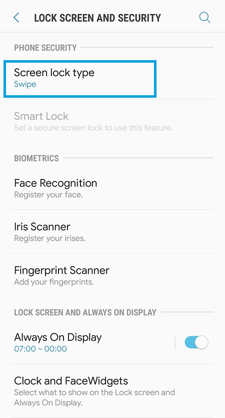 Samsung Galaxy J7 Pro – How to Change Lock Screen