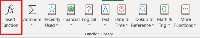Excel Formula Menu