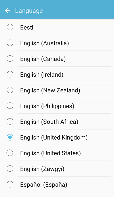 Samsung Galaxy J5 Change Language