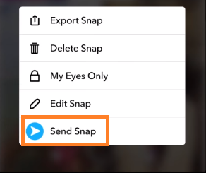 Snapchat send Memories