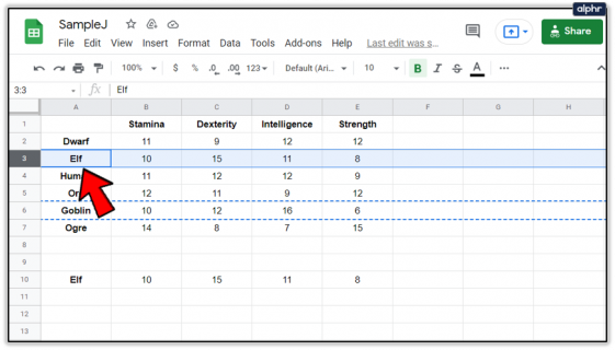 How To Swap Two Rows in Google Sheets