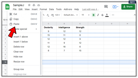 How To Swap Two Rows in Google Sheets