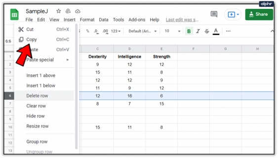 How To Swap Two Rows in Google Sheets