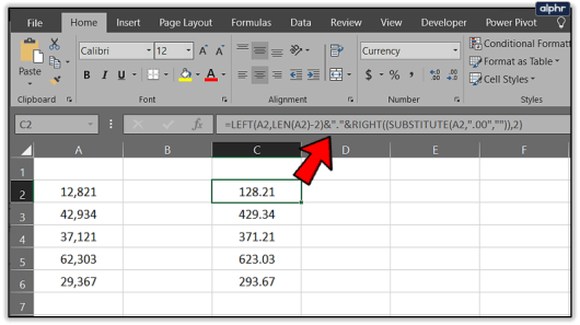 How To Move Decimal Places In Excel