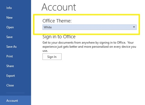 office theme white