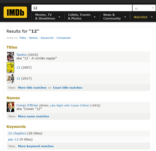 IMDb example