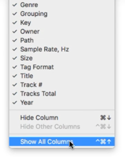 Mac Show All Columns
