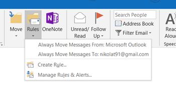Manage Rules & Alerts