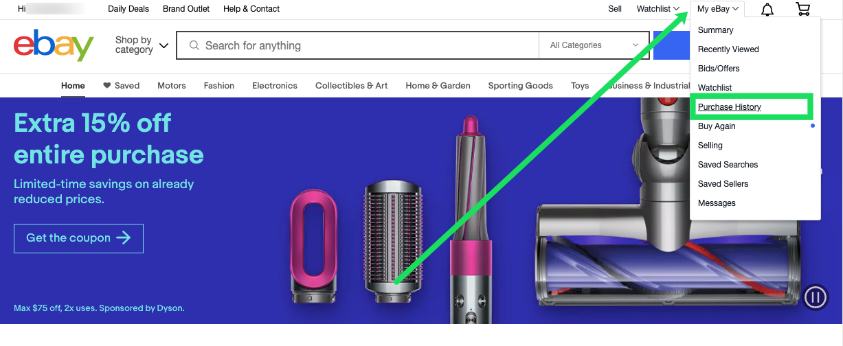 How To Delete Purchase History on eBay