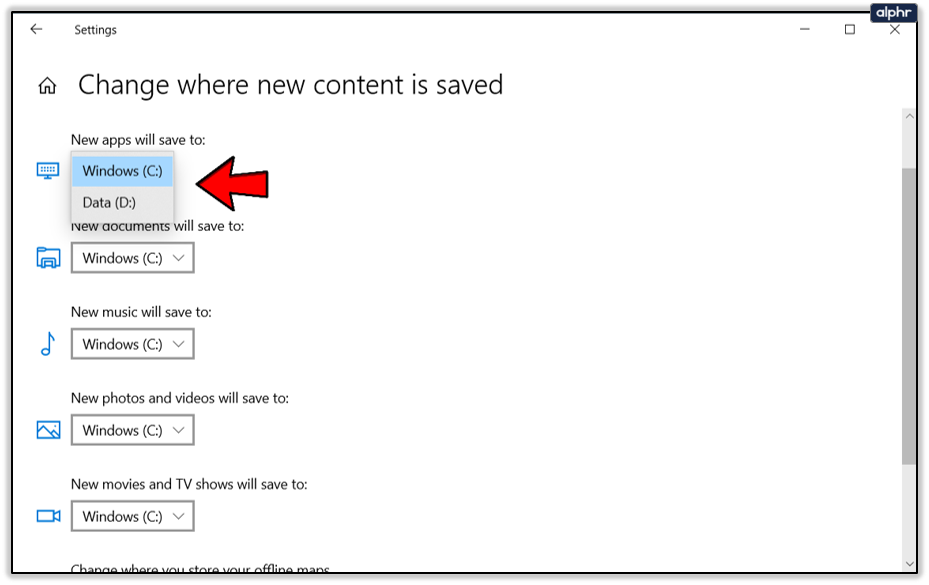 How to Change the Install Folder Location for Windows 10 Apps