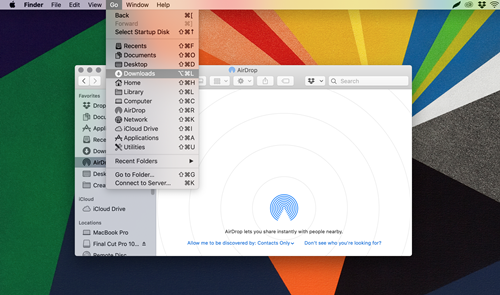 Navigating in Finder