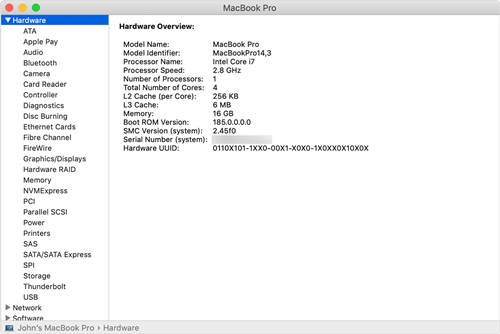 System Information Mac