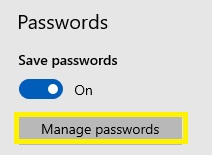 manage passwords