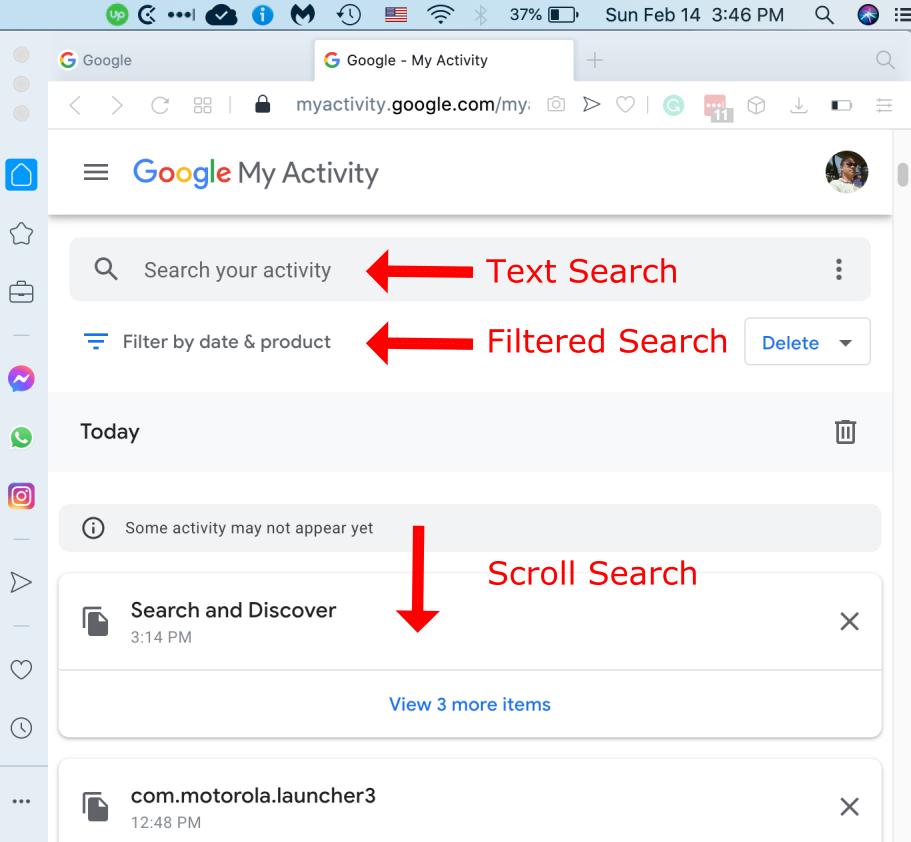 how to search chrome history by date