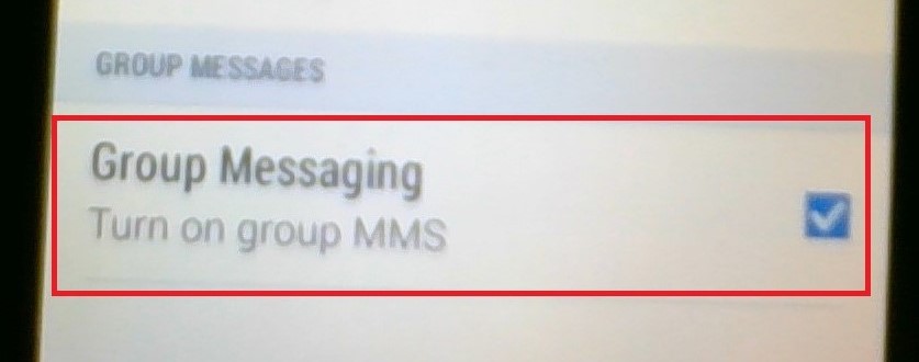 Android Group Messages option