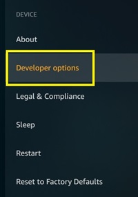 developer options