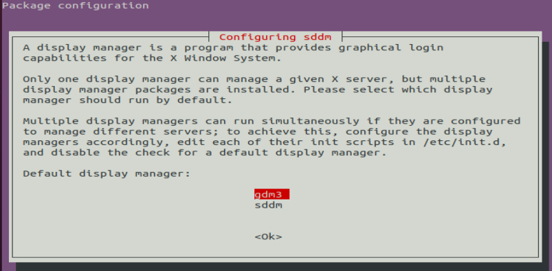 Display manager prompt