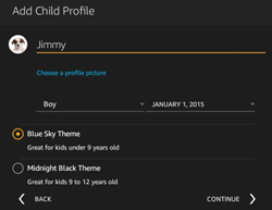 add child profile