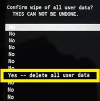delete all user data