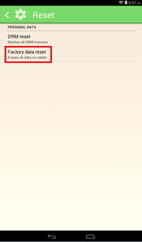 factory data reset