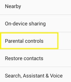 parental controls