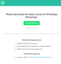 whatsapp messenger for android tablet free download