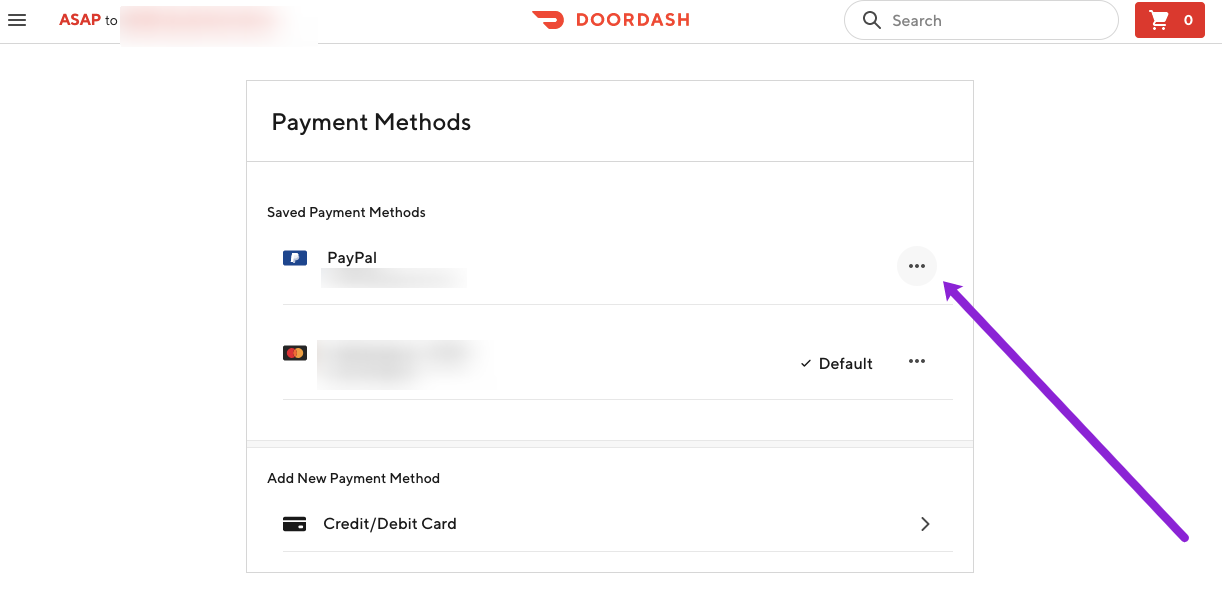 Portiek datum Onderdrukking How to Delete a Credit Card in Door Dash