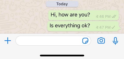 blue whatsapp tick