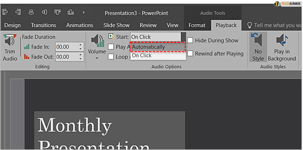How to Automatically Play Audio in PowerPoint