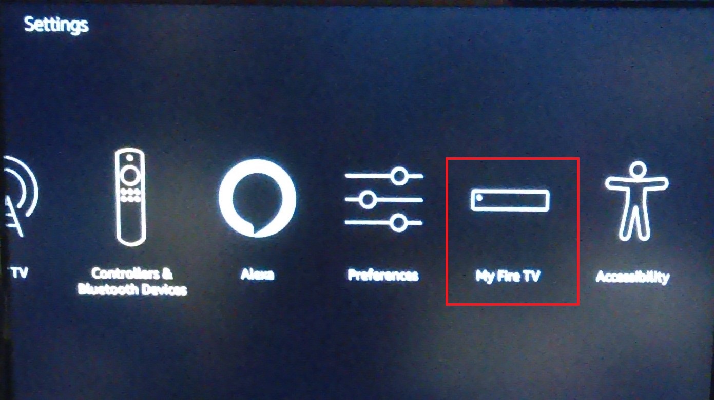 Fire TV Settings Menu