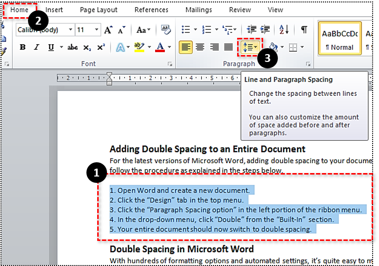 How To Quickly Add Double Spaces In Word